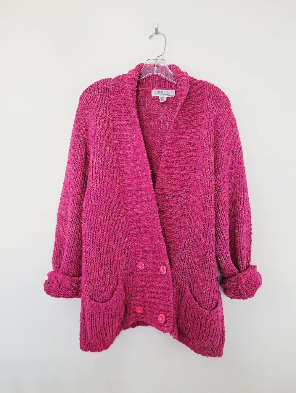 VTG wool blend 80s grandpa grandma cardigan sweater